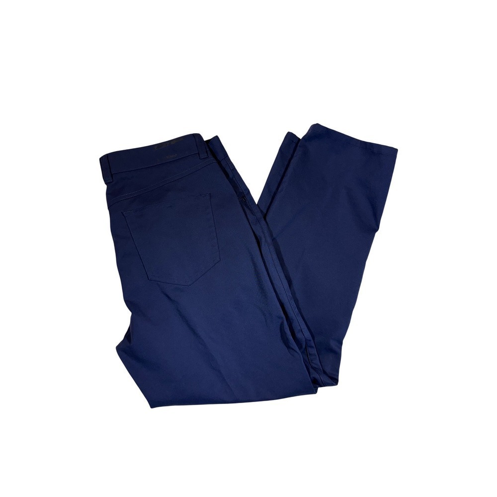 Peter Millar Mens Navy Blue Chinos Pants Size 35x32 Classic Fit Casual Golf